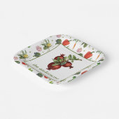 Bio Wasserfarbstoff-Granatapfel Pappteller (Gewinkelt)