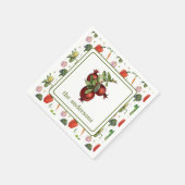 Bio Wasserfarbstoff-Granatapfel Serviette (Ecke)