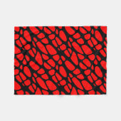 Bio Webmuster in Rot und Schwarz-Gotik Fleecedecke (Vorderseite (Horizontal))
