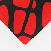 Bio Webmuster in Rot und Schwarz-Gotik Fleecedecke (Ecke)