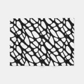 Bio Webmuster Schwarz/Weiß Fleecedecke (Vorderseite (Horizontal))