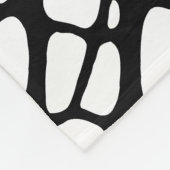 Bio Webmuster Schwarz/Weiß Fleecedecke (Ecke)