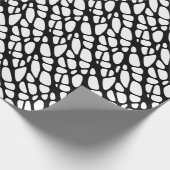 Bio Webmuster Schwarz/Weiß Geschenkpapier (Ecke)