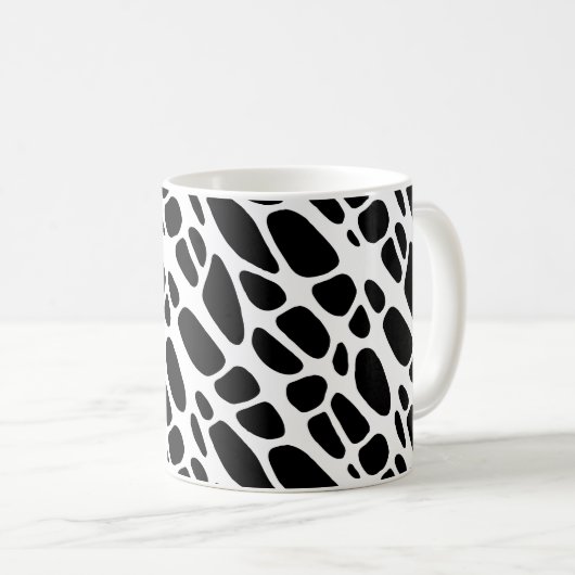 Bio Webmuster Schwarz/Weiß Kaffeetasse (VorderseiteRechts)