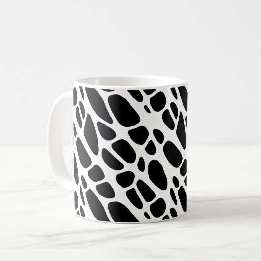 Bio Webmuster Schwarz/Weiß Kaffeetasse (Vorderseite Links)