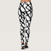 Bio Webmuster Schwarz/Weiß Leggings (Rückseite)