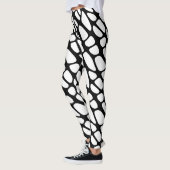 Bio Webmuster Schwarz/Weiß Leggings (Links)