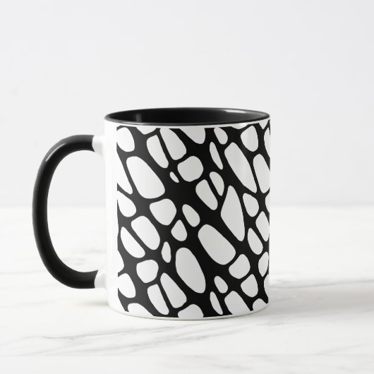 Bio Webmuster Schwarz/Weiß Tasse (Links)