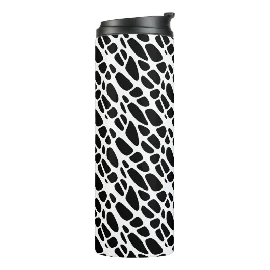 Bio Webmuster Schwarz/Weiß Thermosbecher (Nach links gedreht)