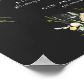 Bio WEDD Floral Signature Cocktail Zeichen Poster (Ecke)