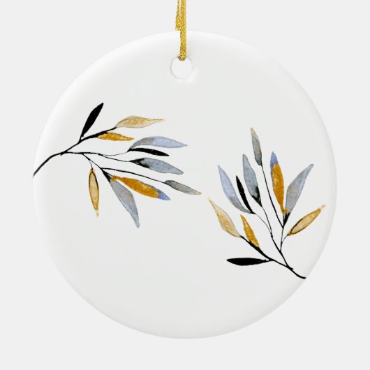 Bio Weihnachtsurlaub Keramik Ornament (Hinten)