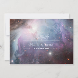 Bio weiße Gabe Retro-Orion Nebel EDITABLE Dankeskarte