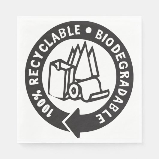 Bioabbaubares Papier Napkins Serviette (Vorderseite)