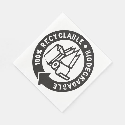 Bioabbaubares Papier Napkins Serviette (Ecke)