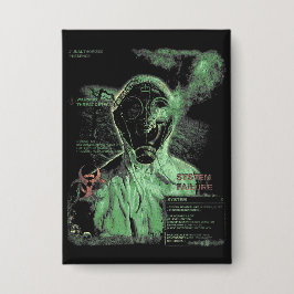 Bioabfall - Techno-Dystopian Streetwear Design Button