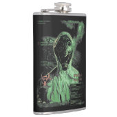 Bioabfall - Techno-Dystopian Streetwear Design Flachmann (Rechts)