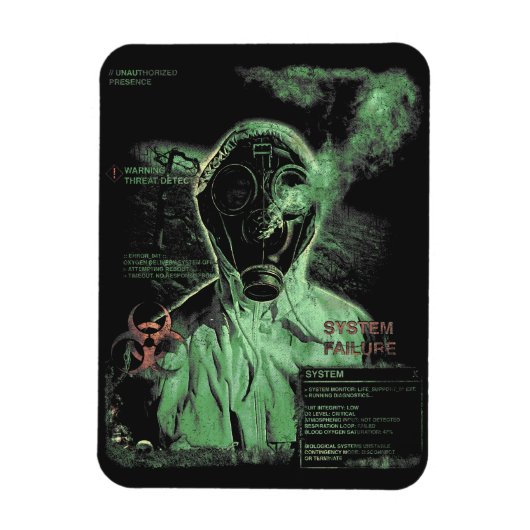 Bioabfall - Techno-Dystopian Streetwear Design Magnet (Vertikal)