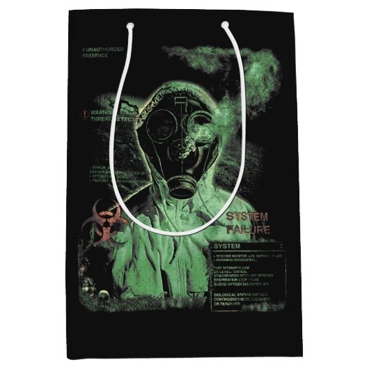 Bioabfall - Techno-Dystopian Streetwear Design Mittlere Geschenktüte (Vorderseite)