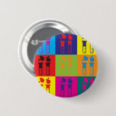 Biochemie-Pop-Kunst Button (Vorne & Hinten)