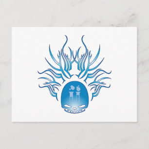 Biochemie Skull Postkarte