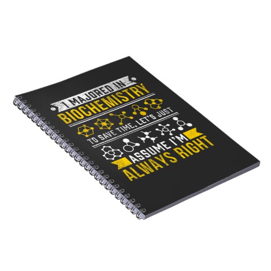 Biochemie Spaß Biologe Funny Scientist Joke Notizblock (Rechte Seite)