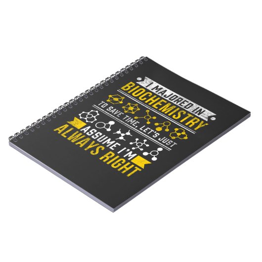 Biochemie Spaß Biologe Funny Scientist Joke Notizblock (Linke Seite)