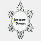 Biochemie Survivor Schneeflocken Zinn-Ornament (Rechts)
