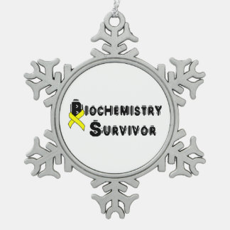Biochemie Survivor Schneeflocken Zinn-Ornament
