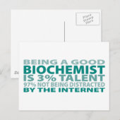 Biochemiker 3% Talent Postkarte (Vorne/Hinten)