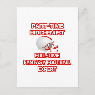 Biochemiker .. Fantasy Football Experte Postkarte