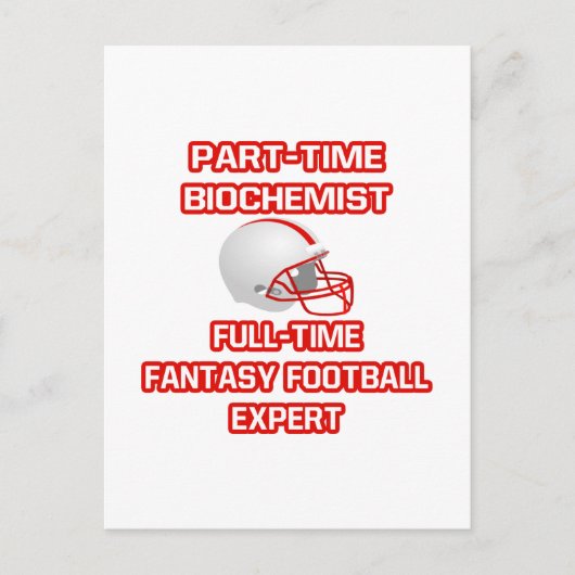 Biochemiker .. Fantasy Football Experte Postkarte (Vorderseite)