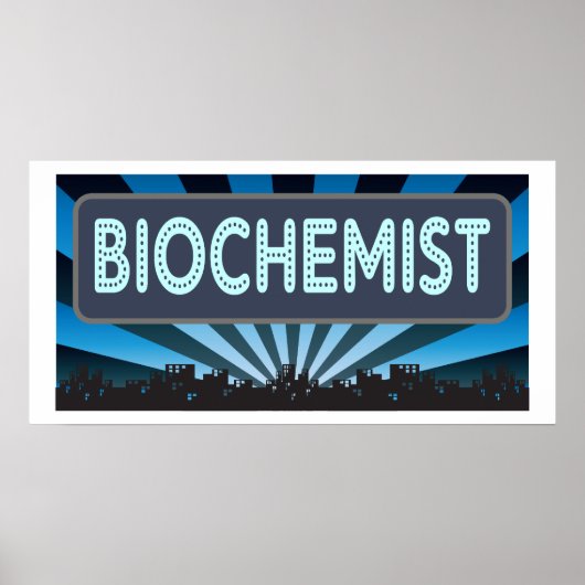 Biochemiker Marquee Poster (Vorne)