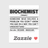 Biochemiker Noun Funny Biochemie Science Lover Aufkleber (Blatt)