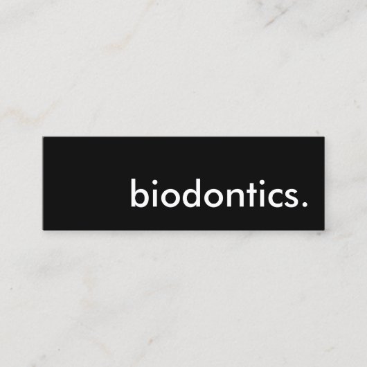 Biodontik. Mini Visitenkarte (Vorderseite)