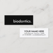Biodontik. Mini Visitenkarte (Vorne/Hinten)