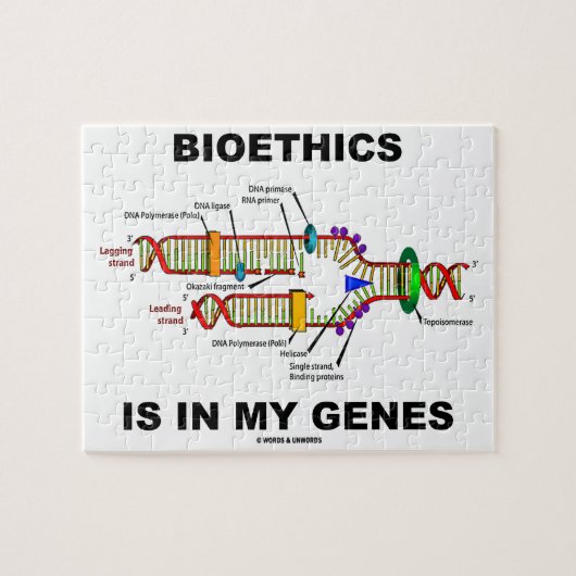 Bioethik steckt in meinen Genen (DNA-Replikation) Puzzle (Horizontal)