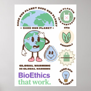 BioEthik-Tipps zum Tote Tag des Earth Day Poster
