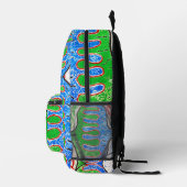 "BioForms" Abstract Pattern Backpack Bedruckter Rucksack (Rechts)