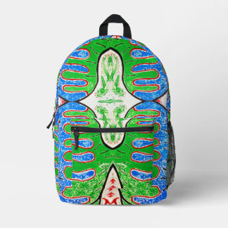 "BioForms" Abstract Pattern Backpack Bedruckter Rucksack