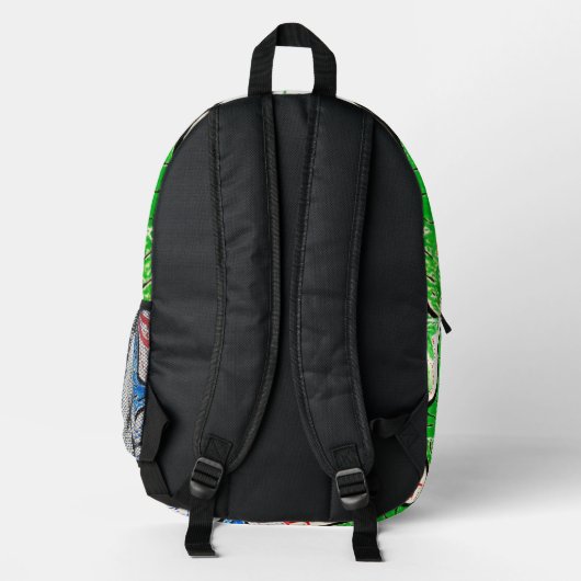 "BioForms" Abstract Pattern Backpack Bedruckter Rucksack (Rückseite)