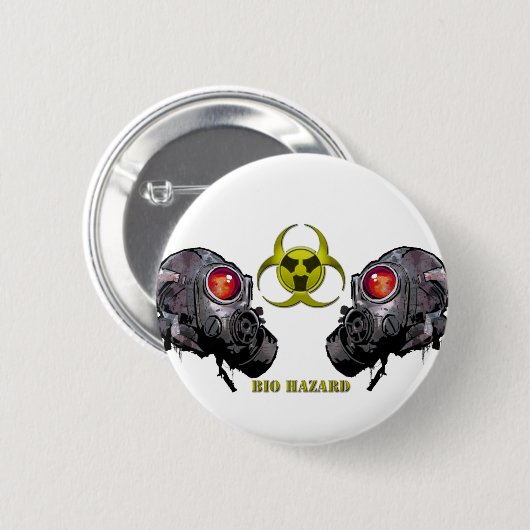 Biogefahr Button (Vorne & Hinten)