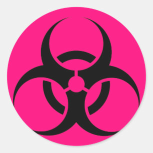 Biogefahr oder runder aufkleber