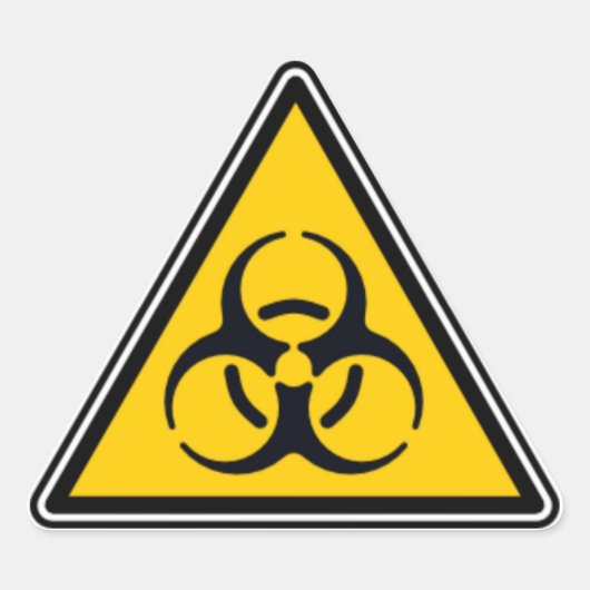 Biogefährdung 02 dreieckiger aufkleber (Vorderseite)
