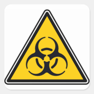 Biogefährdung 02 quadratischer aufkleber
