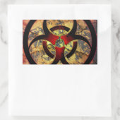 Biogefährdung Art Design Rechteckiger Aufkleber (Tasche)