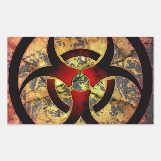 Biogefährdung Art Design Rechteckiger Aufkleber (Vorderseite)