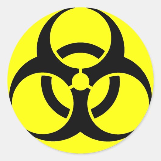 Biogefährdung! Aufkleber (Vorderseite)