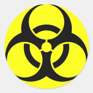 Biogefährdung! Aufkleber