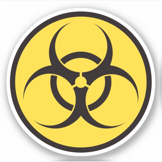 Biogefährdung Aufkleber (Vorderseite)