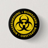 Biogefährdung Button (Vorderseite)